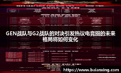 GEN战队与G2战队的对决引发热议电竞圈的未来格局将如何变化